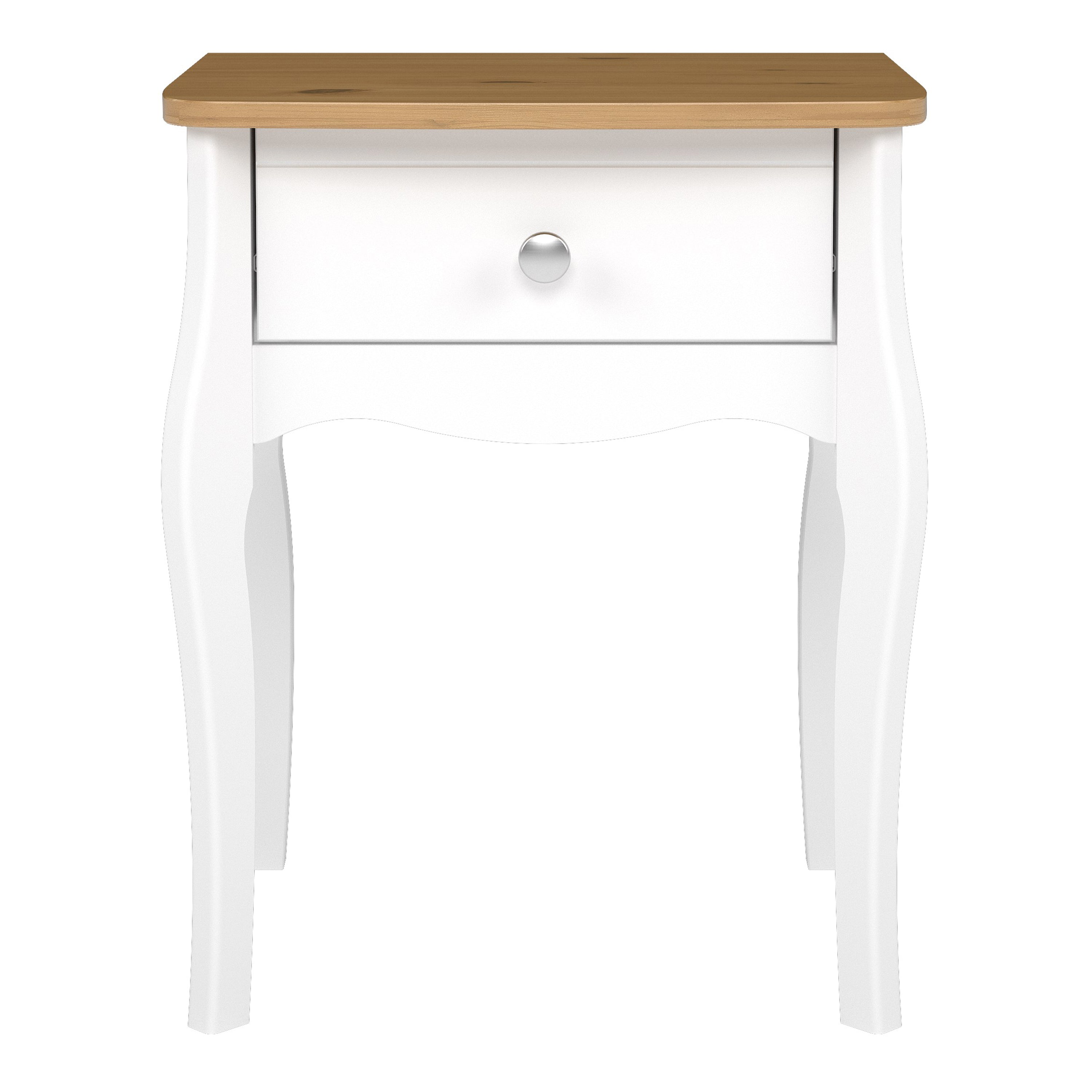 Baroque Nightstand Pure White Iced Coffee Lacquer