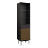 Soma Showcase 1 Door + 1 Drawer, Granulated Black Brushed espresso
