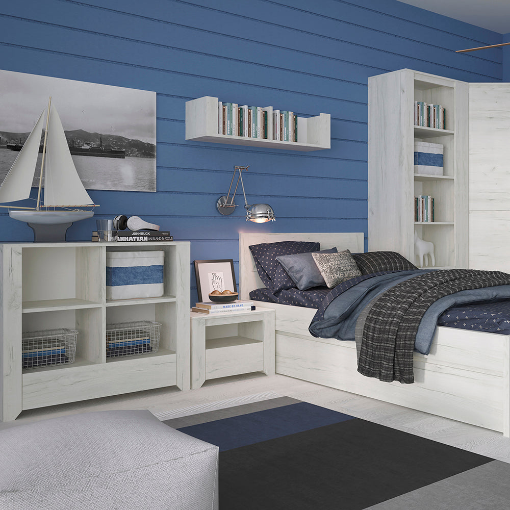 Angel 3 Piece Bundle, Bedside, Chest and 2 Door 2 Drawer Wardrobe