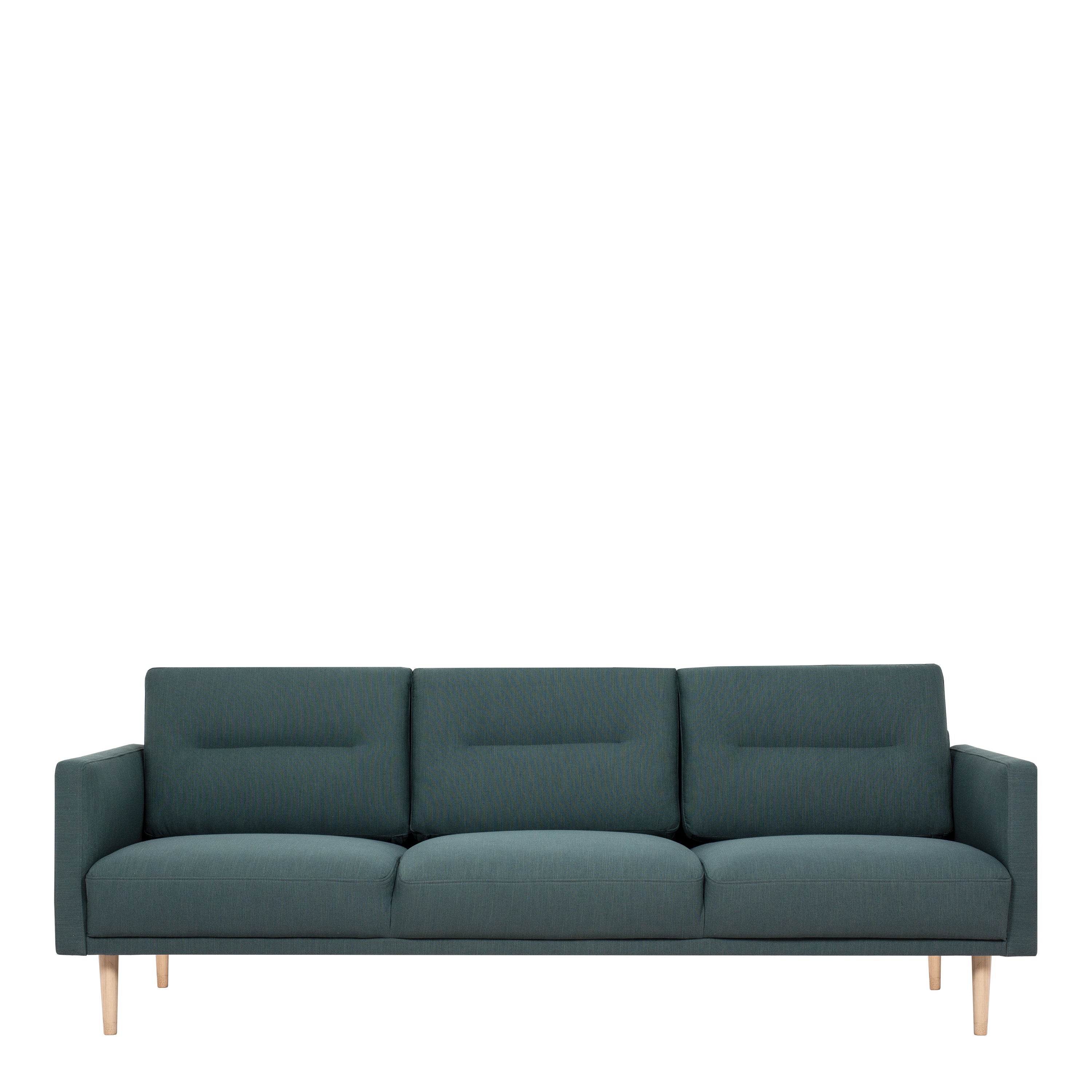 Larvik 3 Seater Sofa - Dark Green, Oak Legs