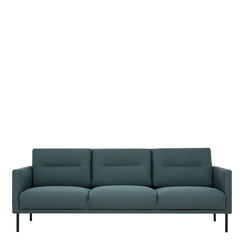 Larvik 3 Seater Sofa - Dark Green, Black Legs