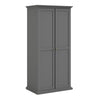 Paris Wardrobe with 2 Doors in Matt Grey