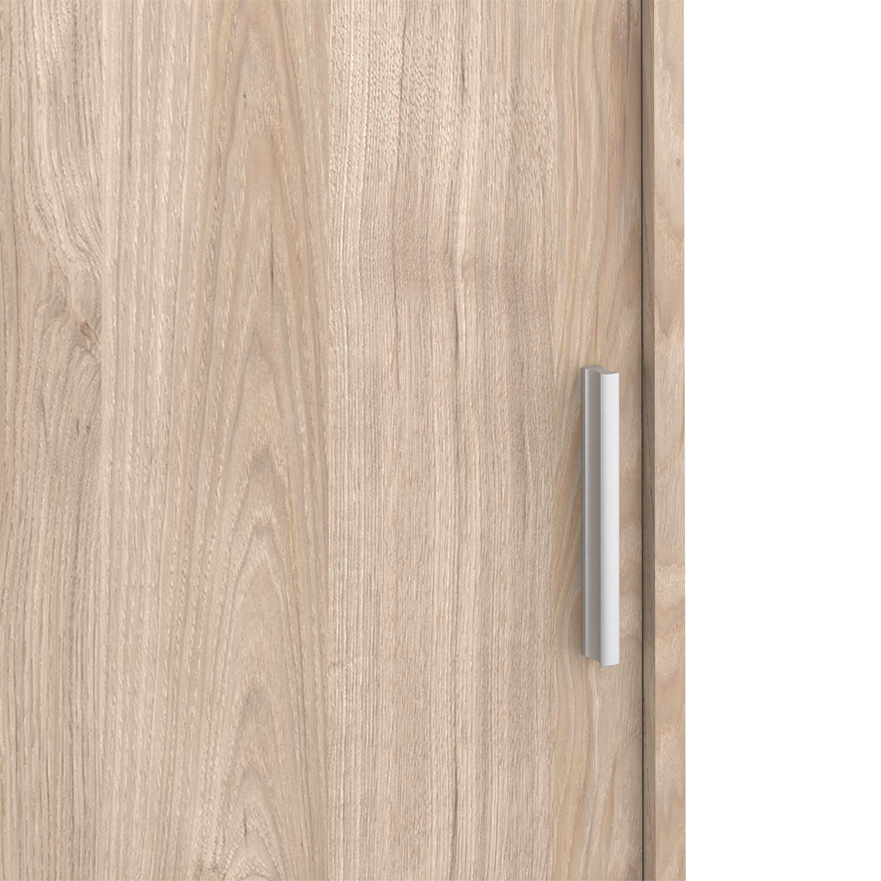 Naia Wardrobe with 1 Sliding door + 1 door + 3 drawers in Oak structure Jackson Hickory
