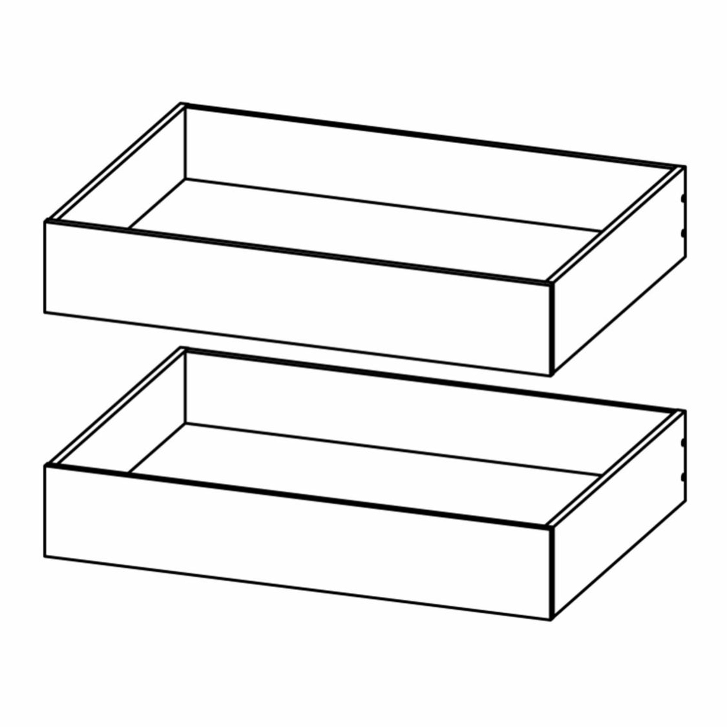 Naia Set of 2 Underbed Drawers (for Single or Double beds) in Jackson Hickory Oak