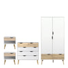 Oslo 4 Piece Bedroom Set White & Oak