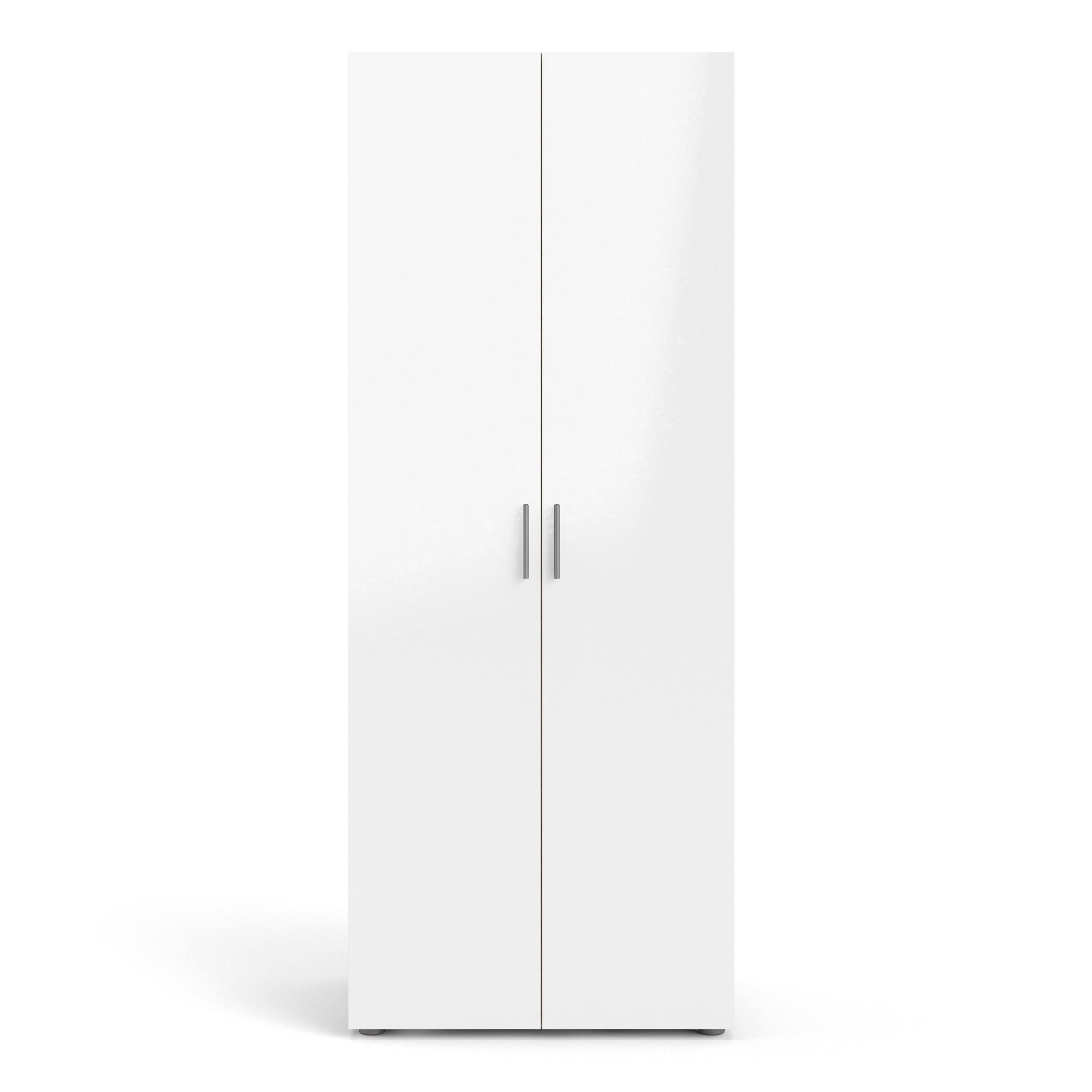 Pepe Wardrobe with 2 doors in Oak with White High Gloss