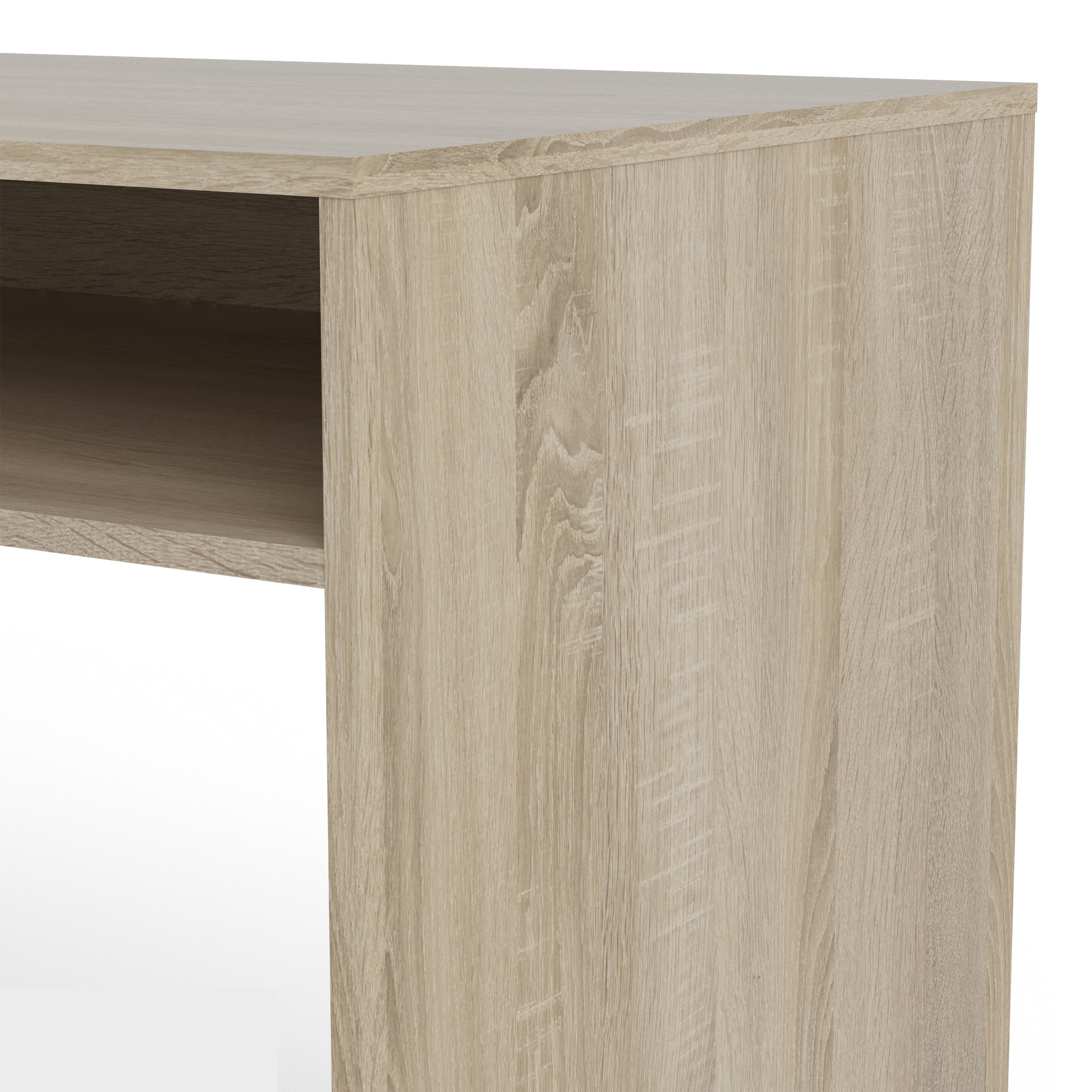 Function Plus Desk Multi-Functional Desk with Drawer and 1 Door in White and Oak