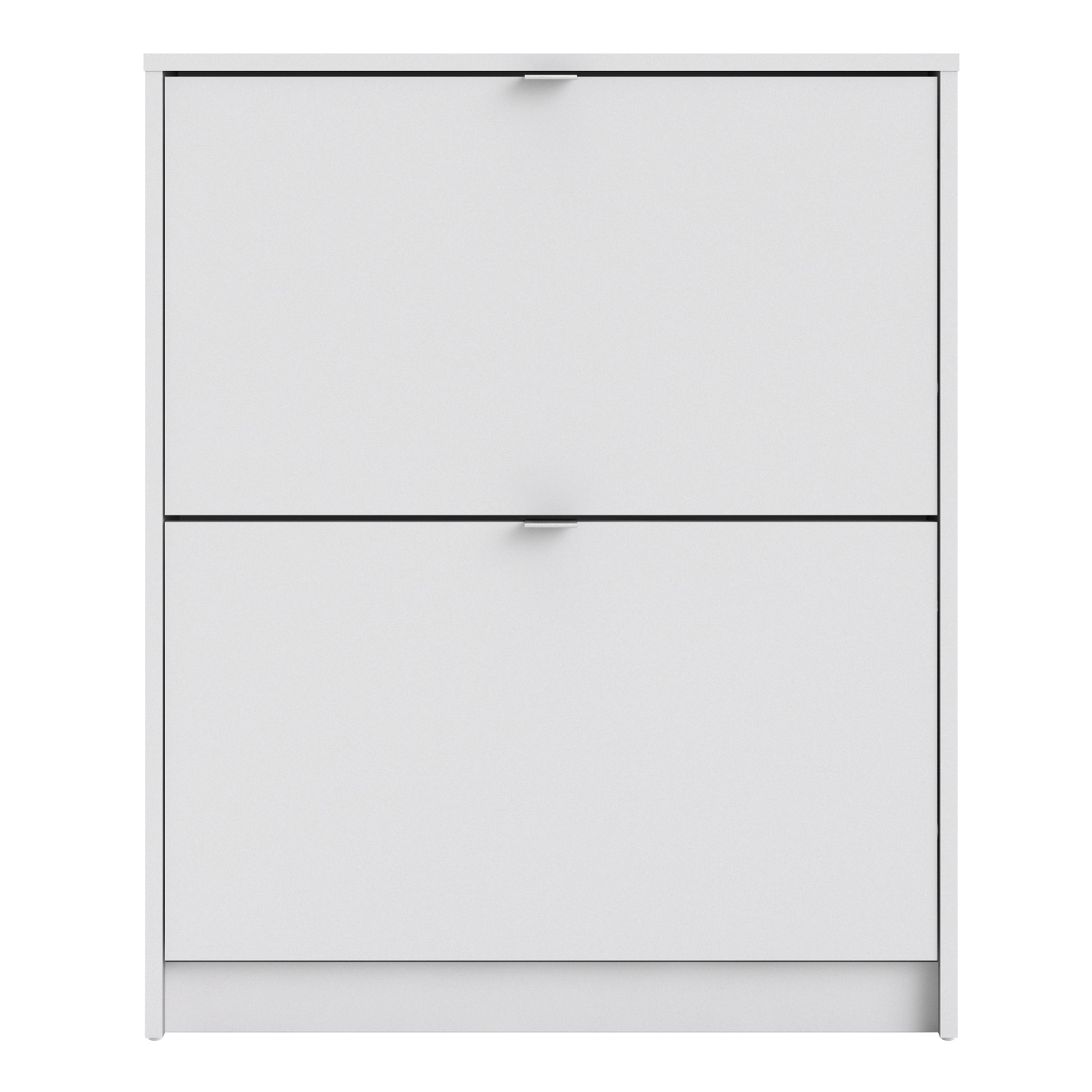 Shoes Shoe cabinet  w. 2 tilting doors and 1 layer in White