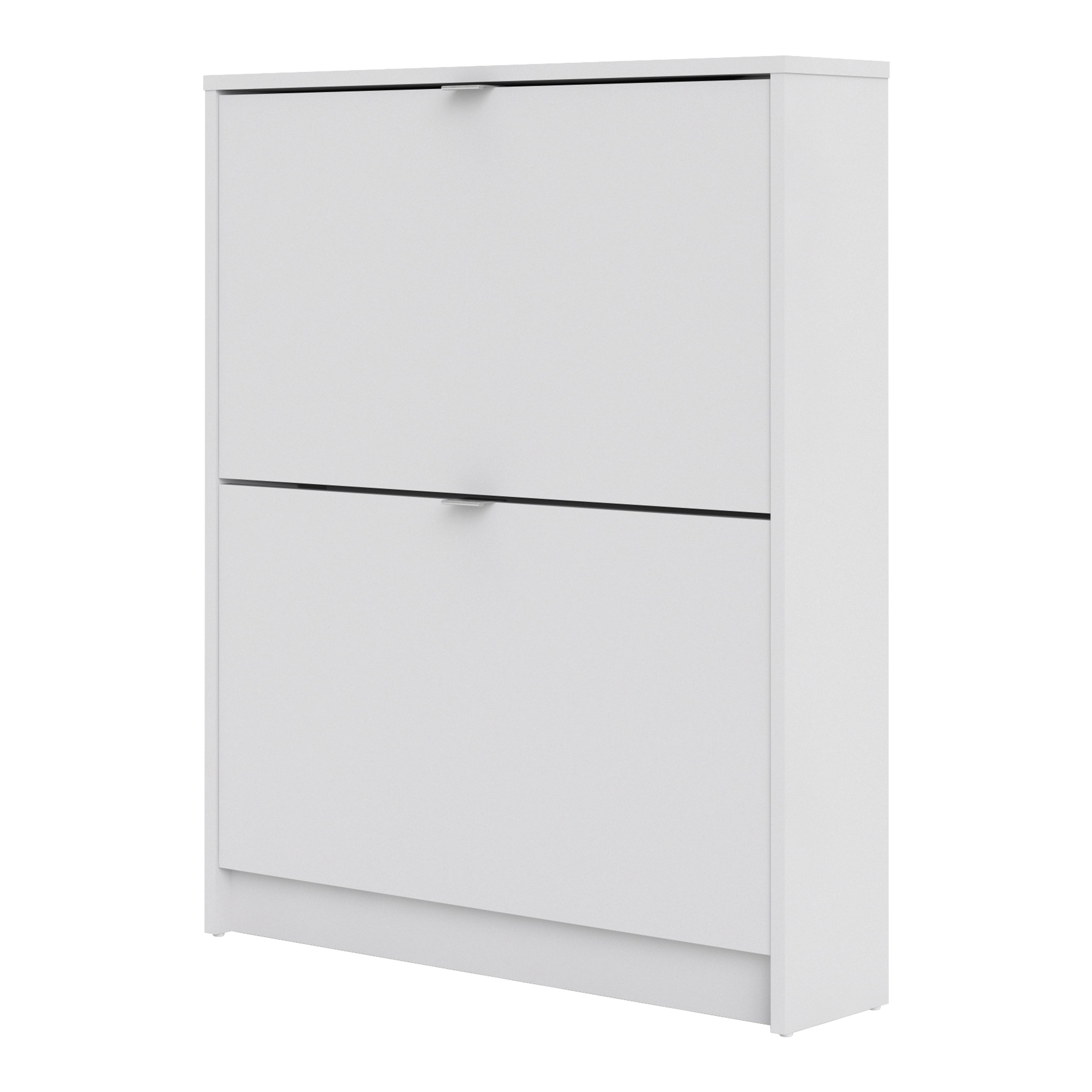 Shoes Shoe cabinet  w. 2 tilting doors and 1 layer in White