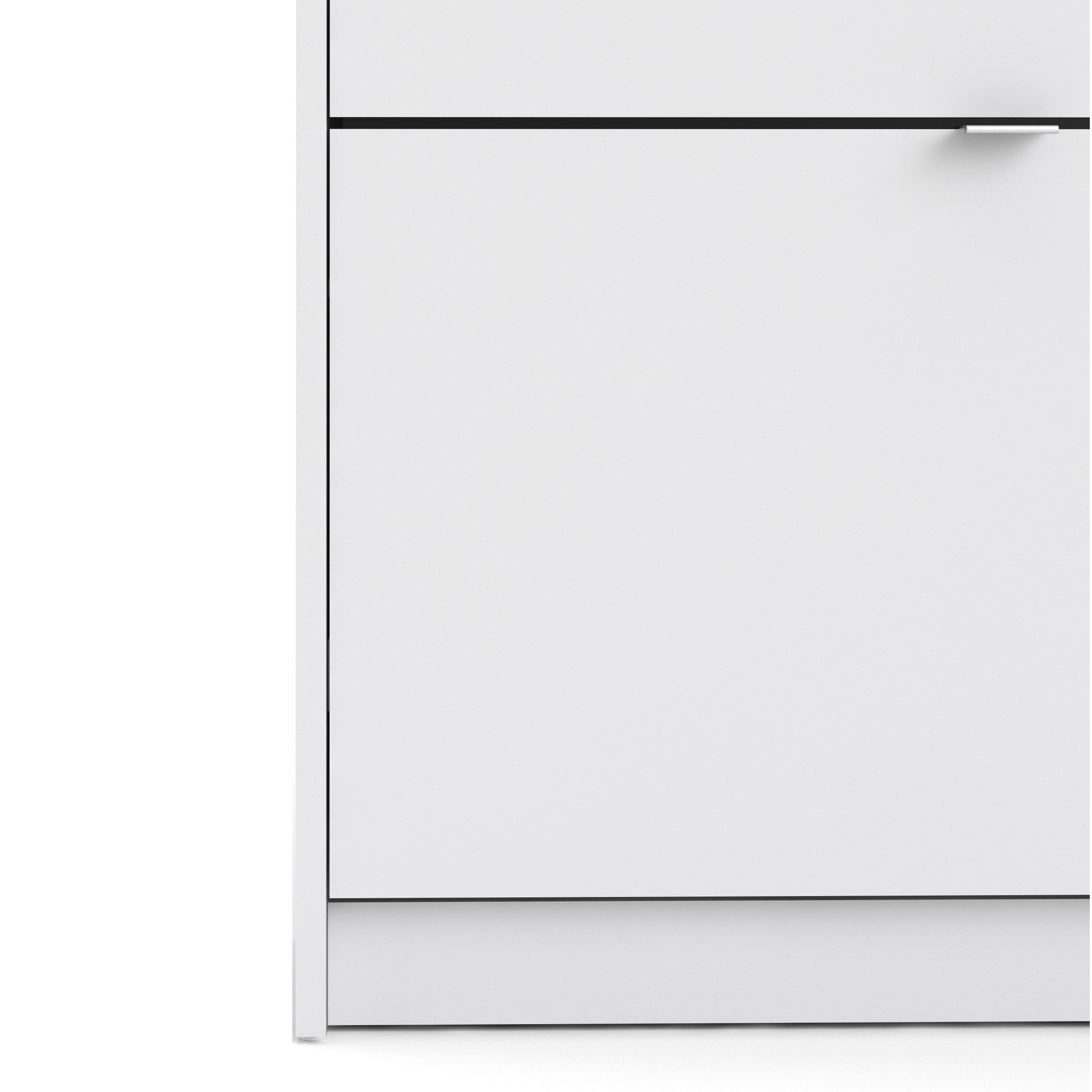 Shoes Shoe cabinet w. 4 tilting doors and 2 layers in White