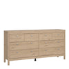 Madrid Double Dresser 4+4 drawers in Jackson Hickory Oak