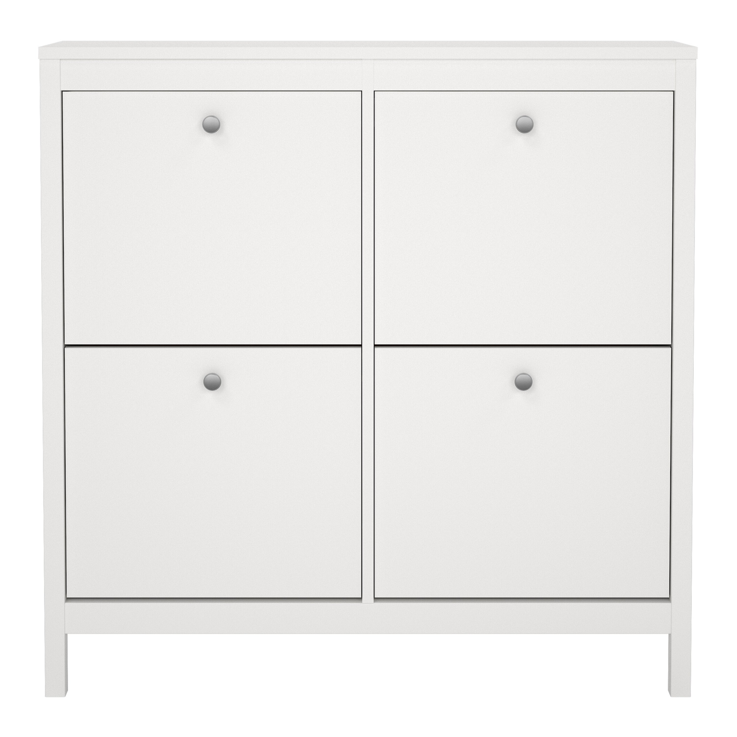 Madrid Shoe cabinet 4 Compartments in White