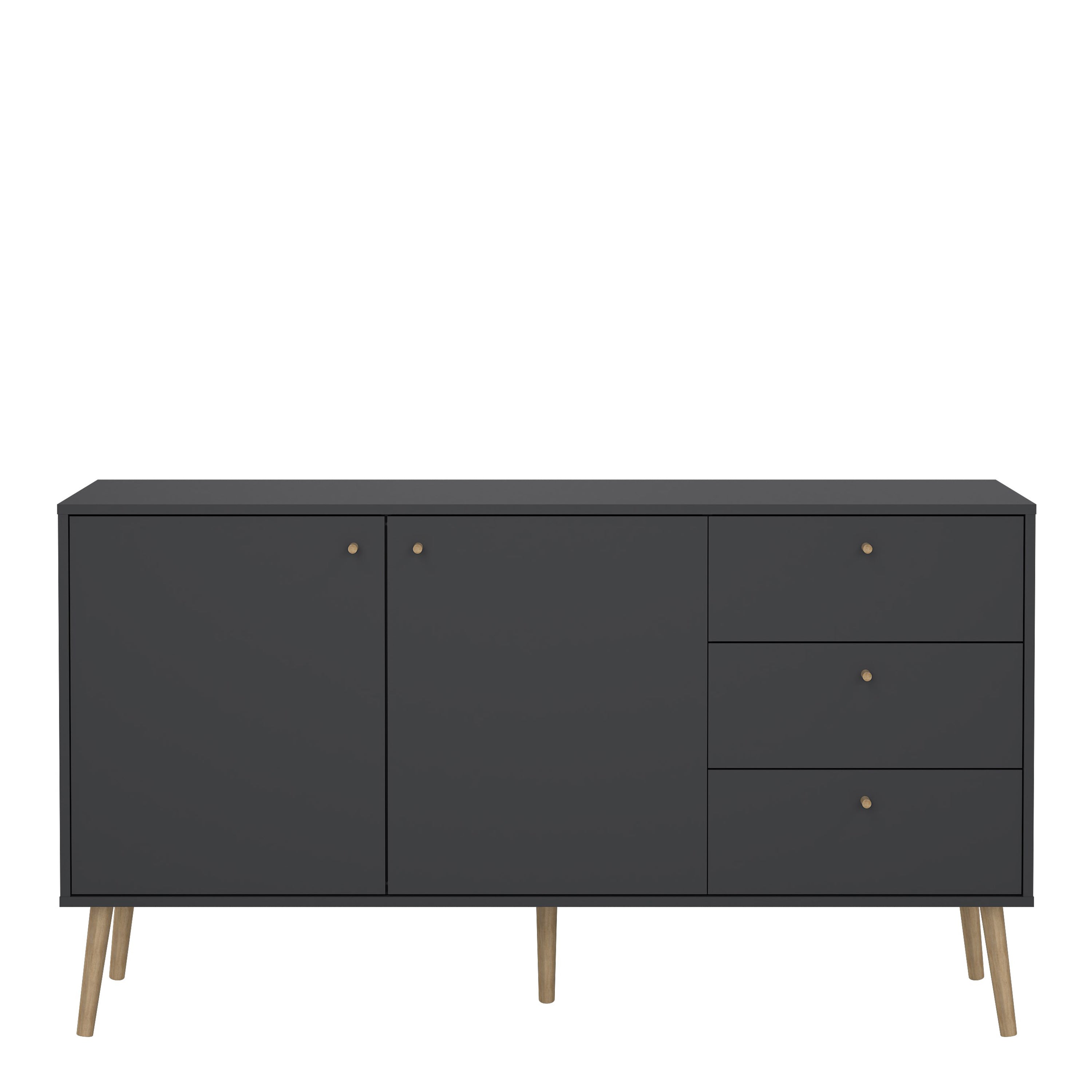 Cumbria Sideboard 2 Doors + 3 Drawers Dark Grey