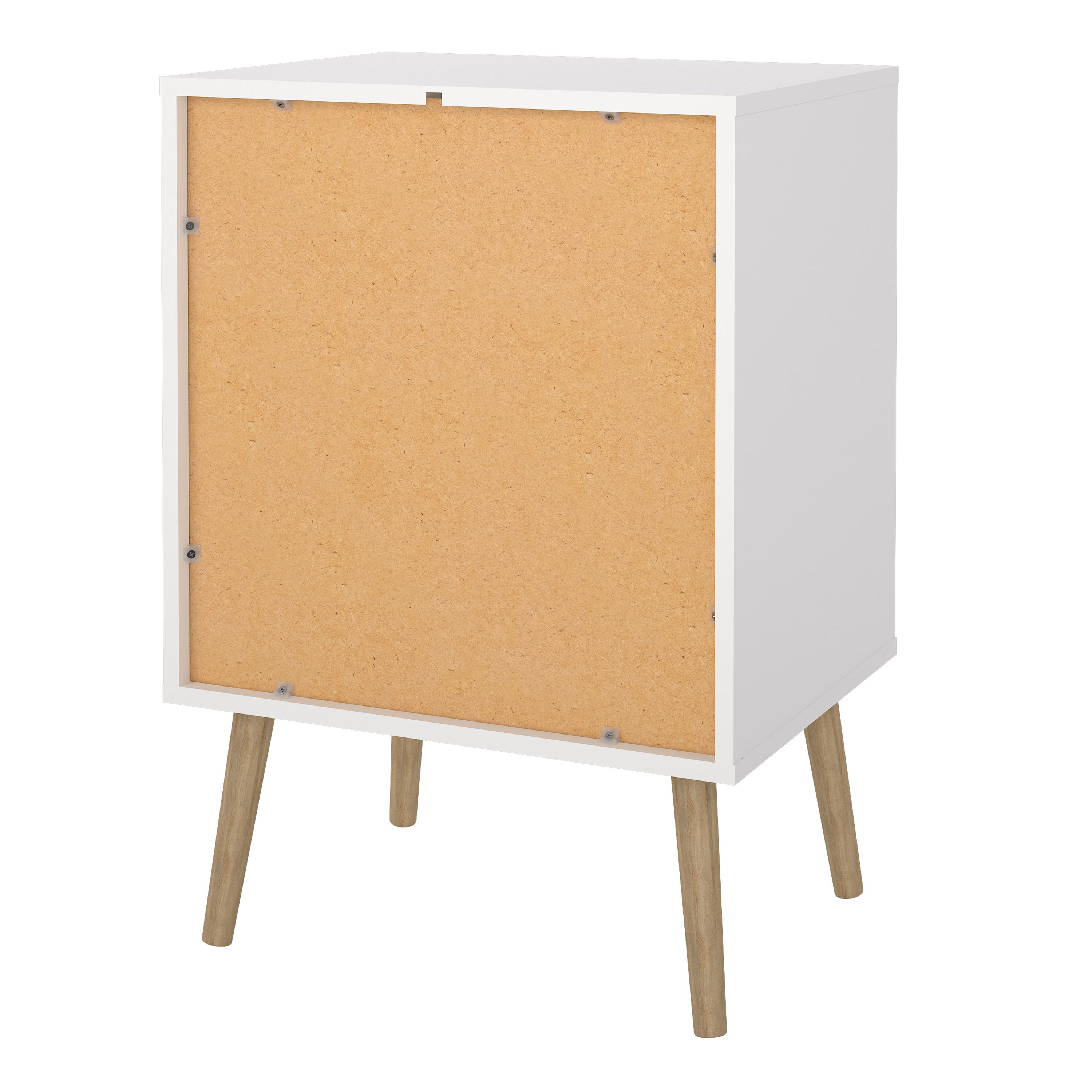 Cumbria Nightstand 1 Door + 1 Drawer White