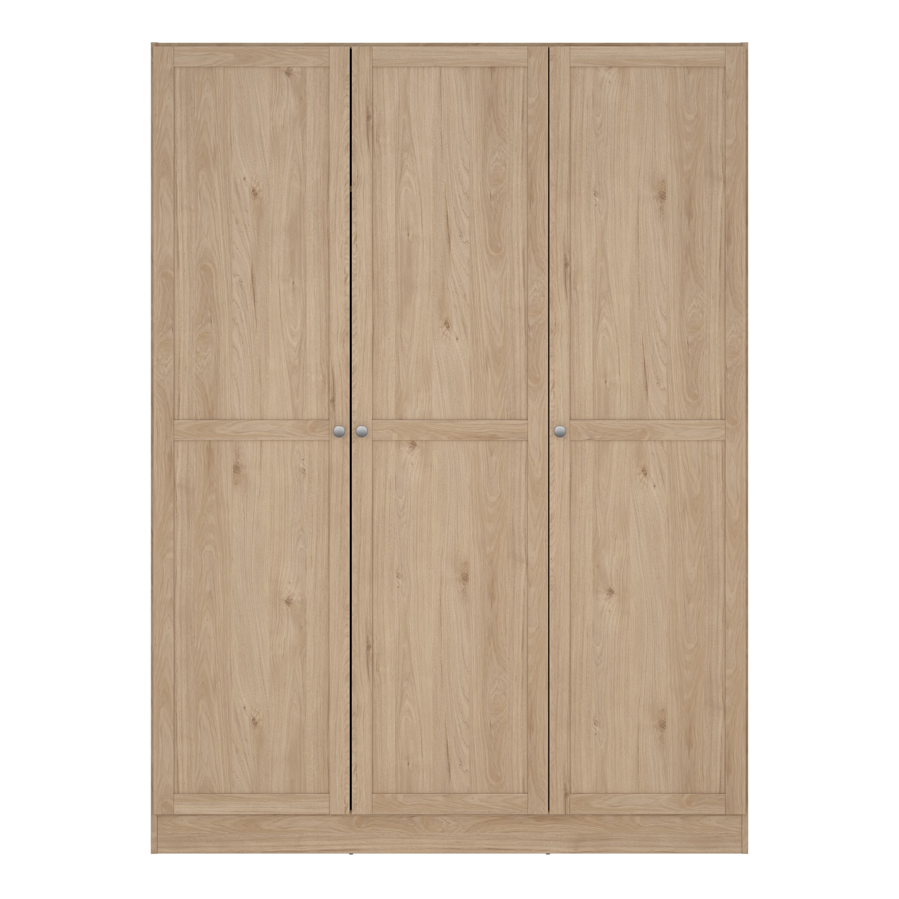 Brande Wardrobe with 3 Frame Doors in Jackson Hickory
