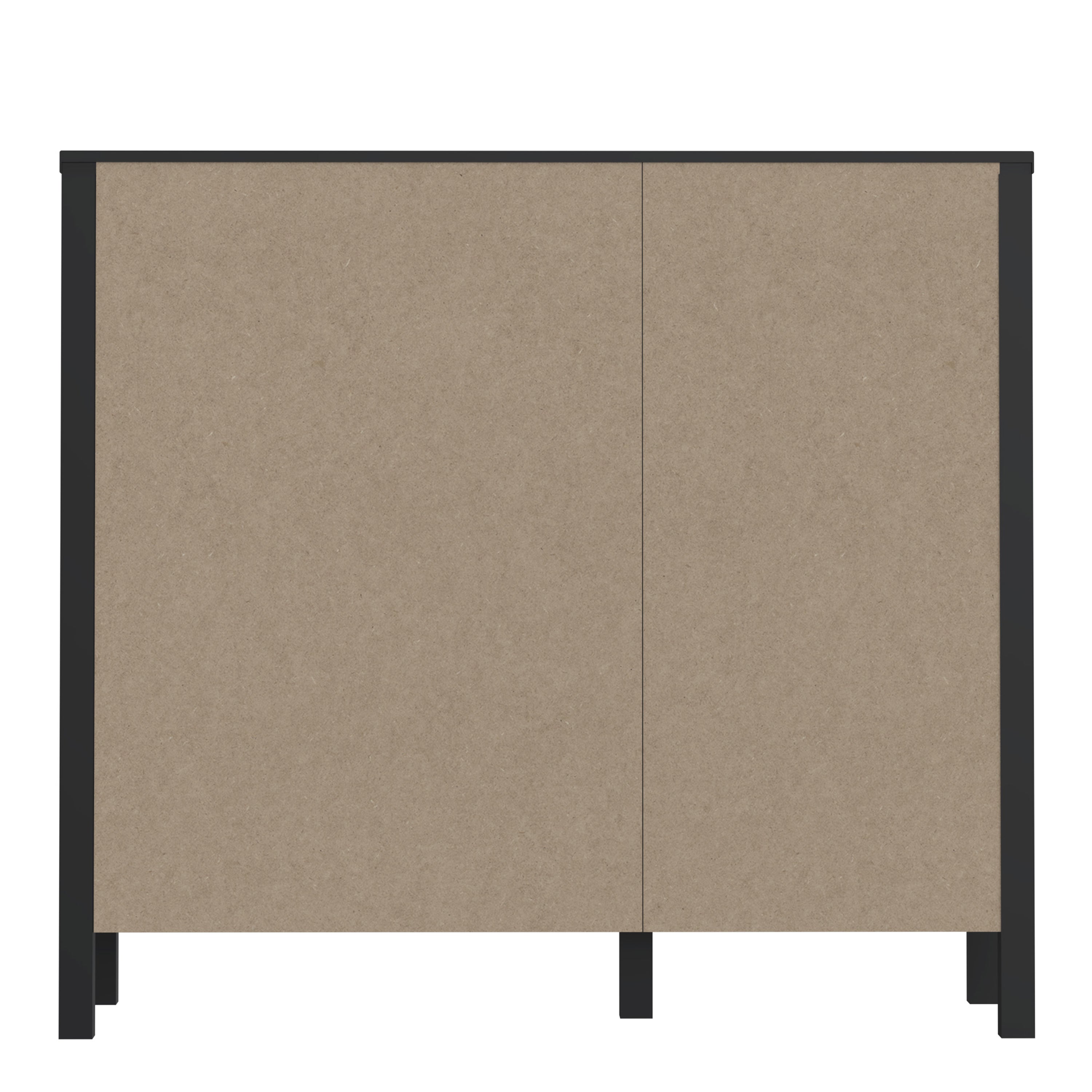 High Rock Storage / Display Chest in Matt Black/Riviera Oak