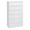 Sienna Chest of 6 Drawers in White/White High Gloss