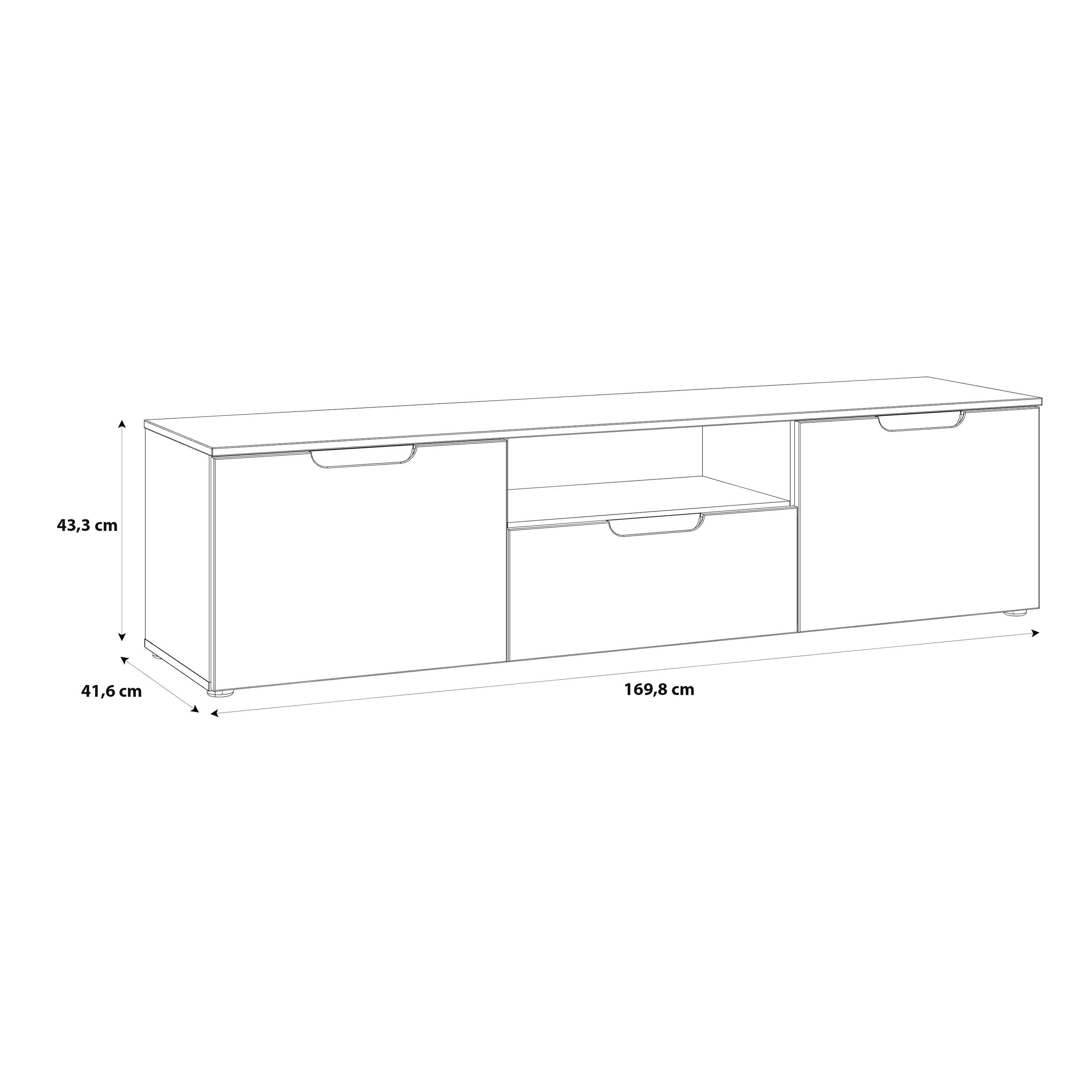 Sienna TV Unit  in White/White High Gloss