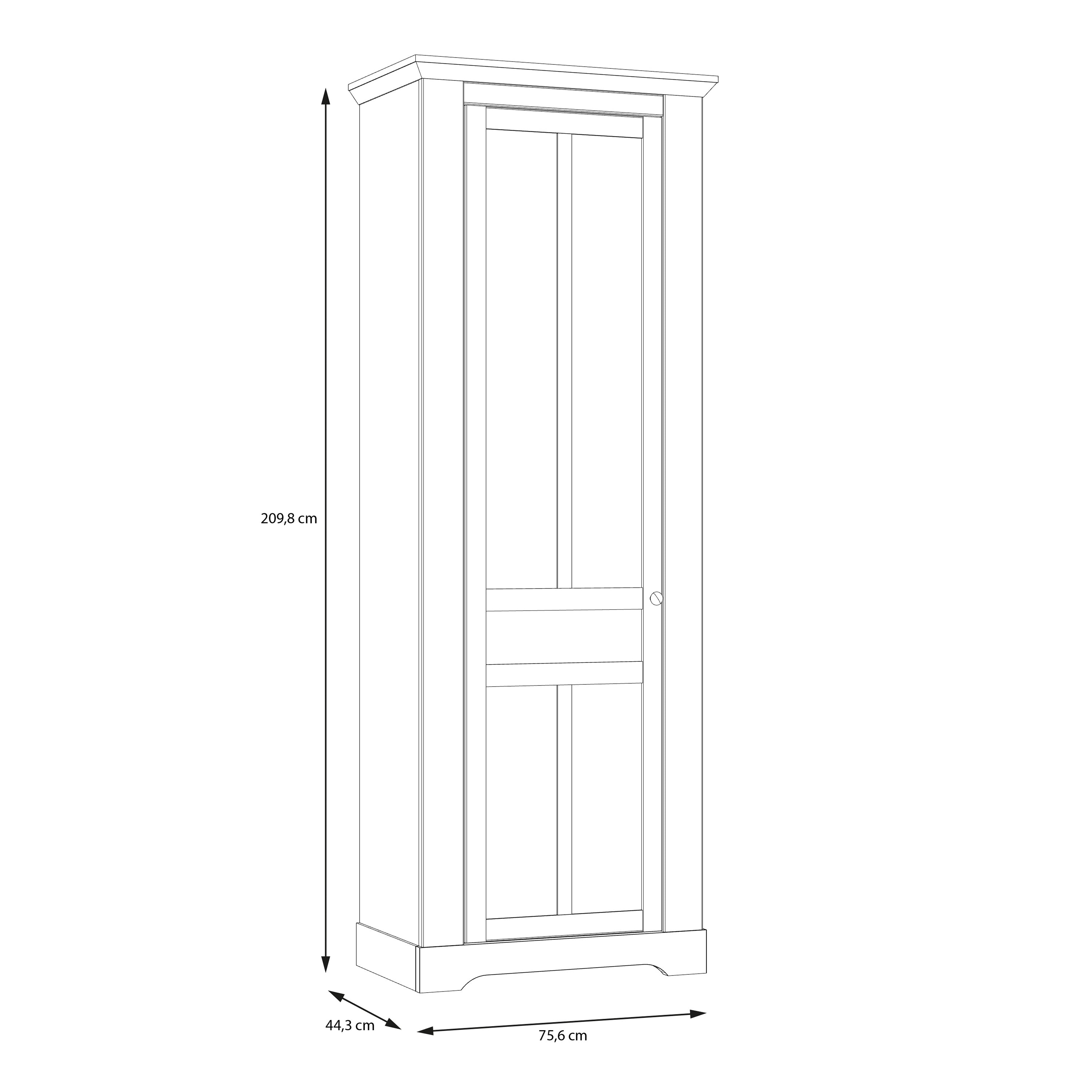 Illopa Hallway Wardrobe in Oak Nelson/Snowy Oak