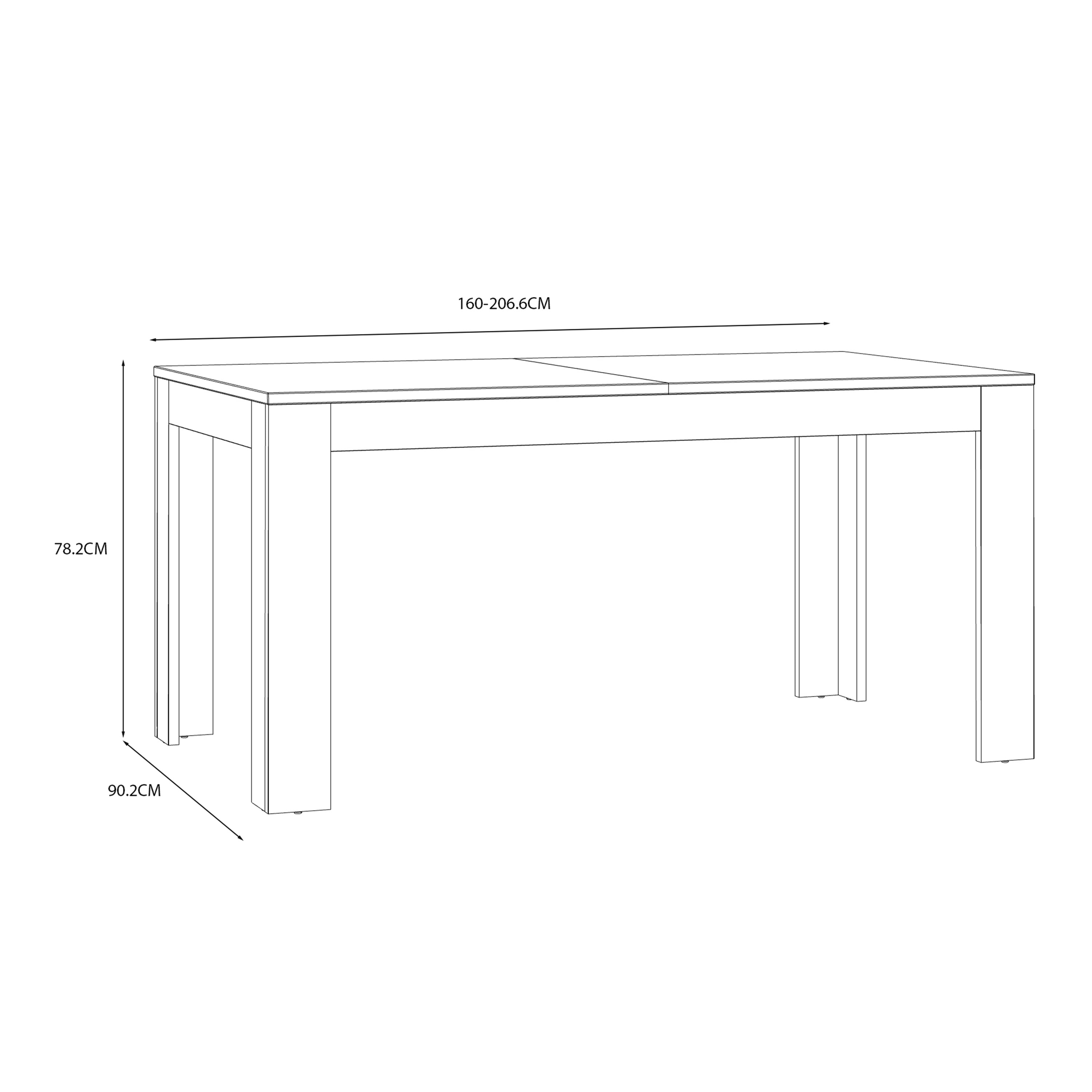 Bohol Extending Dining Table in Riviera Oak/Navy