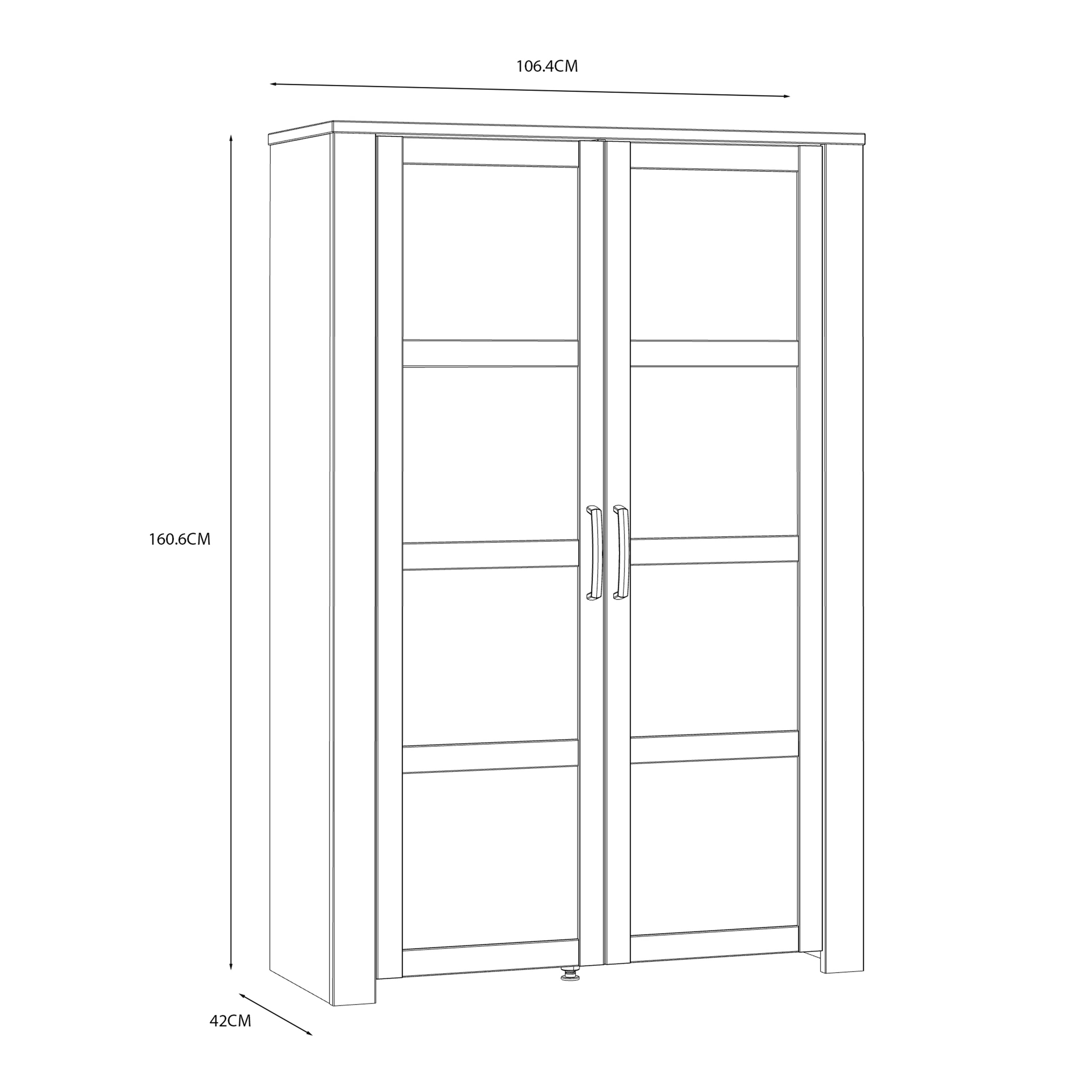 Bohol Display Cabinet inc. 2x LED Lights in Riviera Oak/Navy