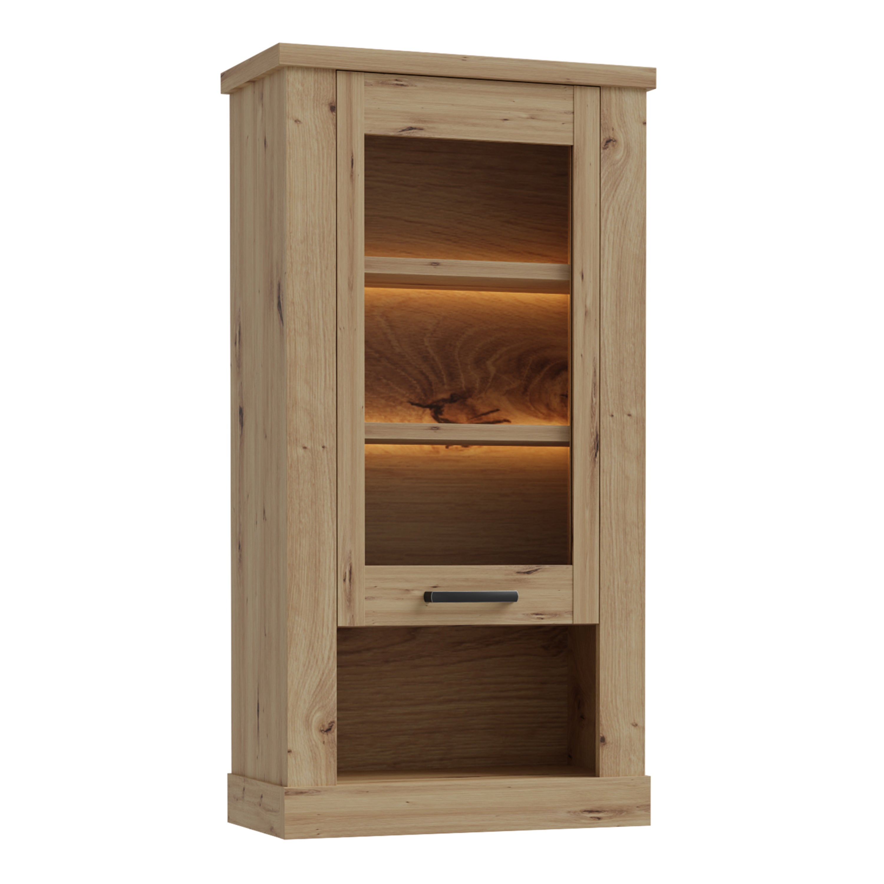 Corona Wall Display cabinet in Artisan Oak