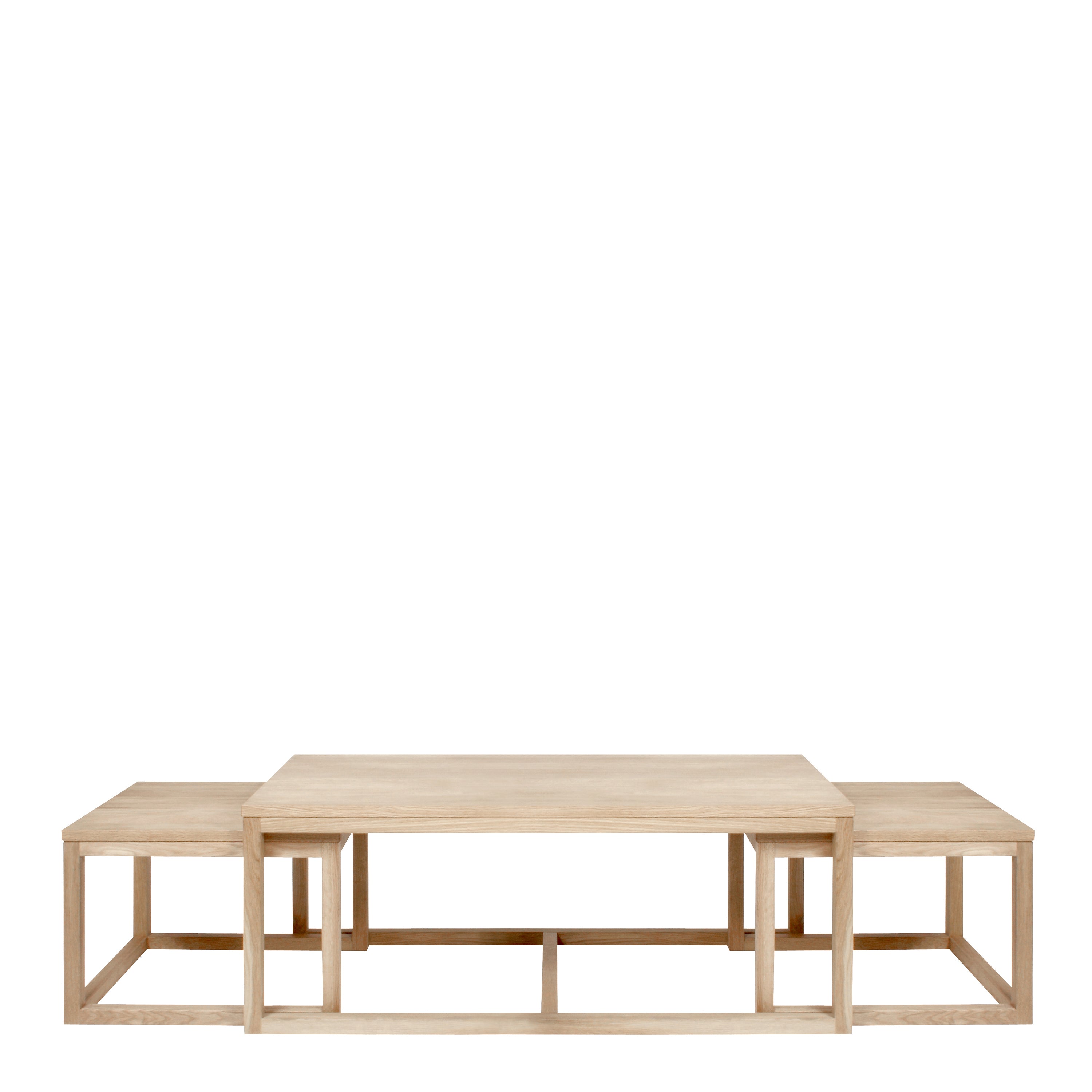 Cornus Coffee Table in Oak Set of 3