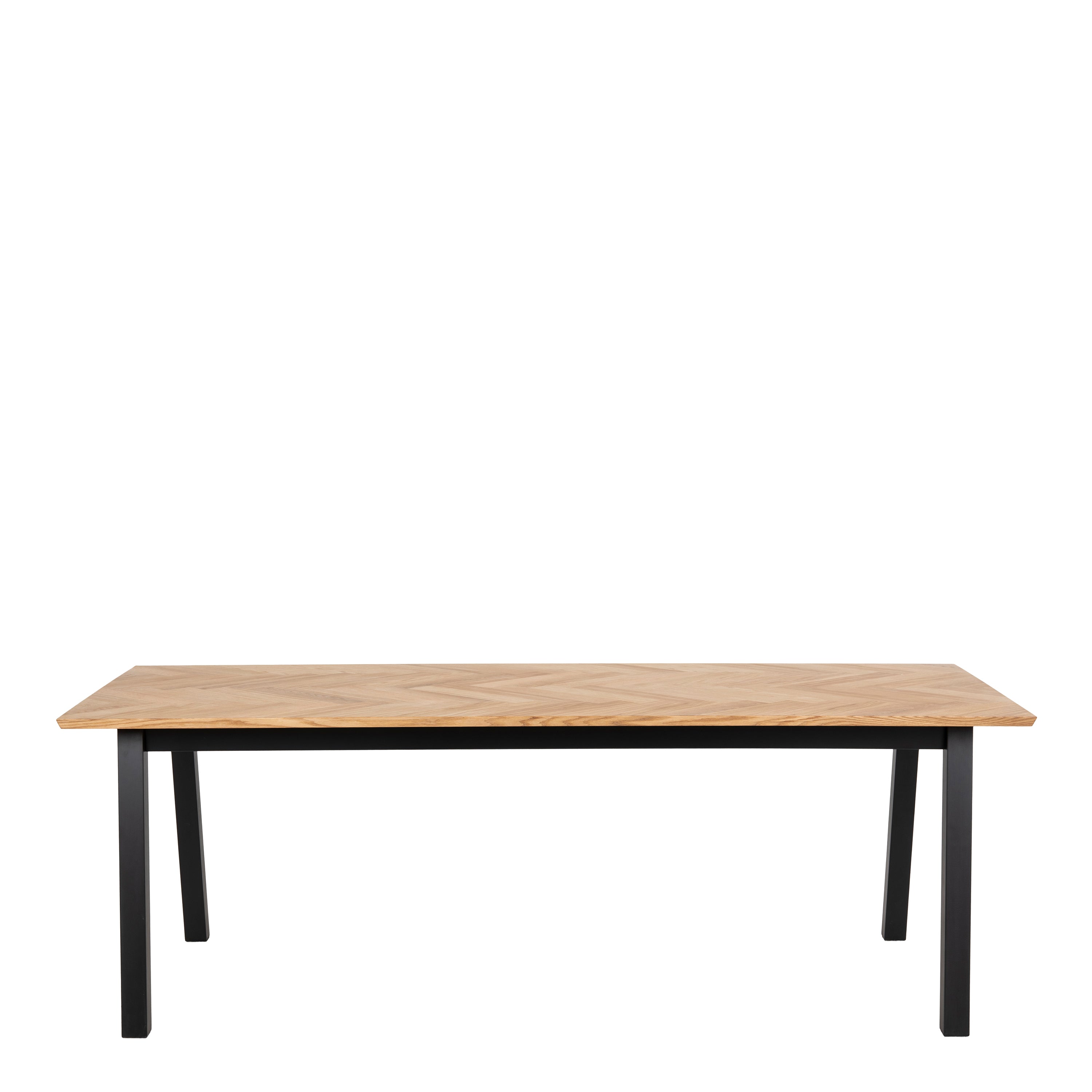 Brighton Dining Table in Oak with Herringbone Effect 220x95cm