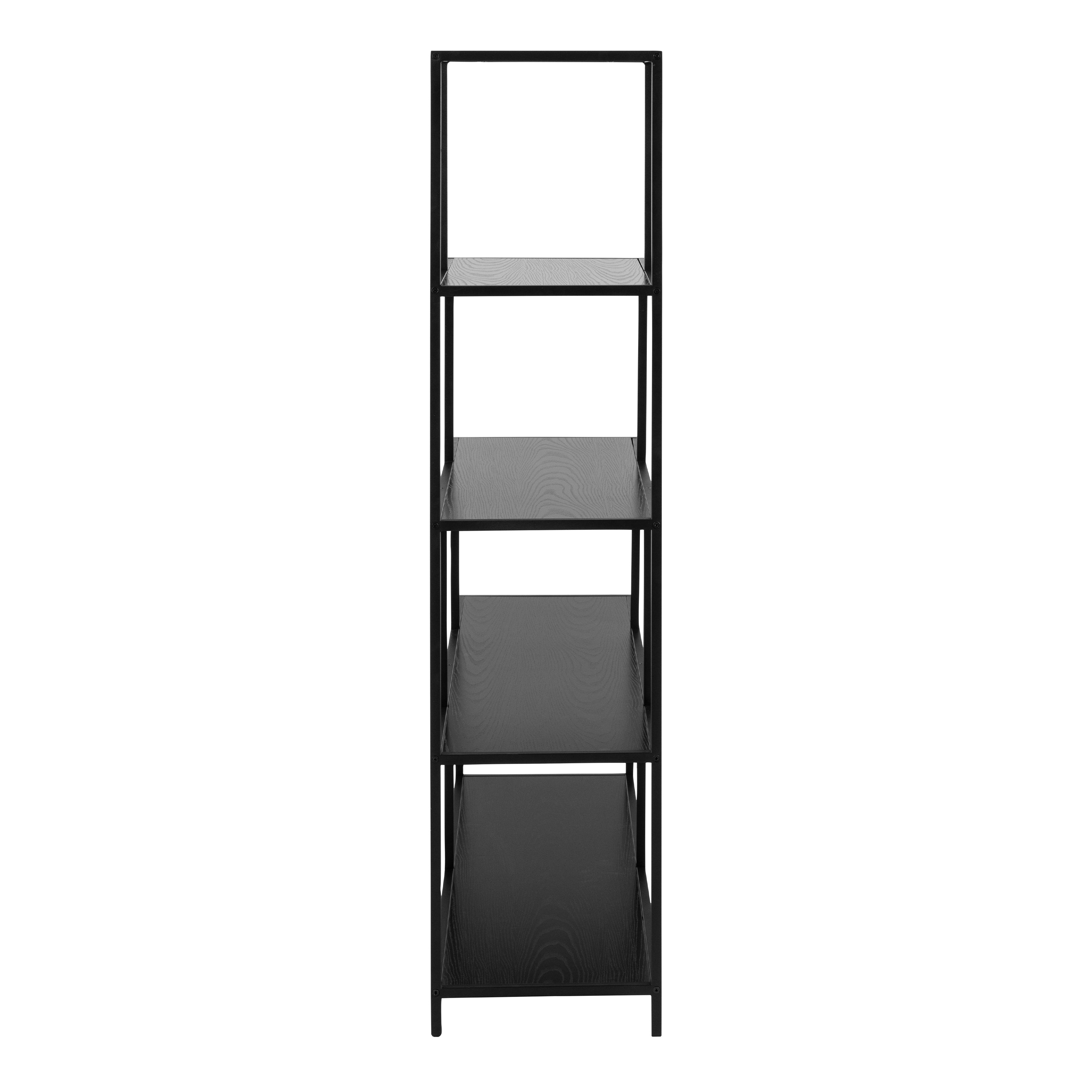 Seaford Bookcase with 4 Shelves and 1 Drawer in Black