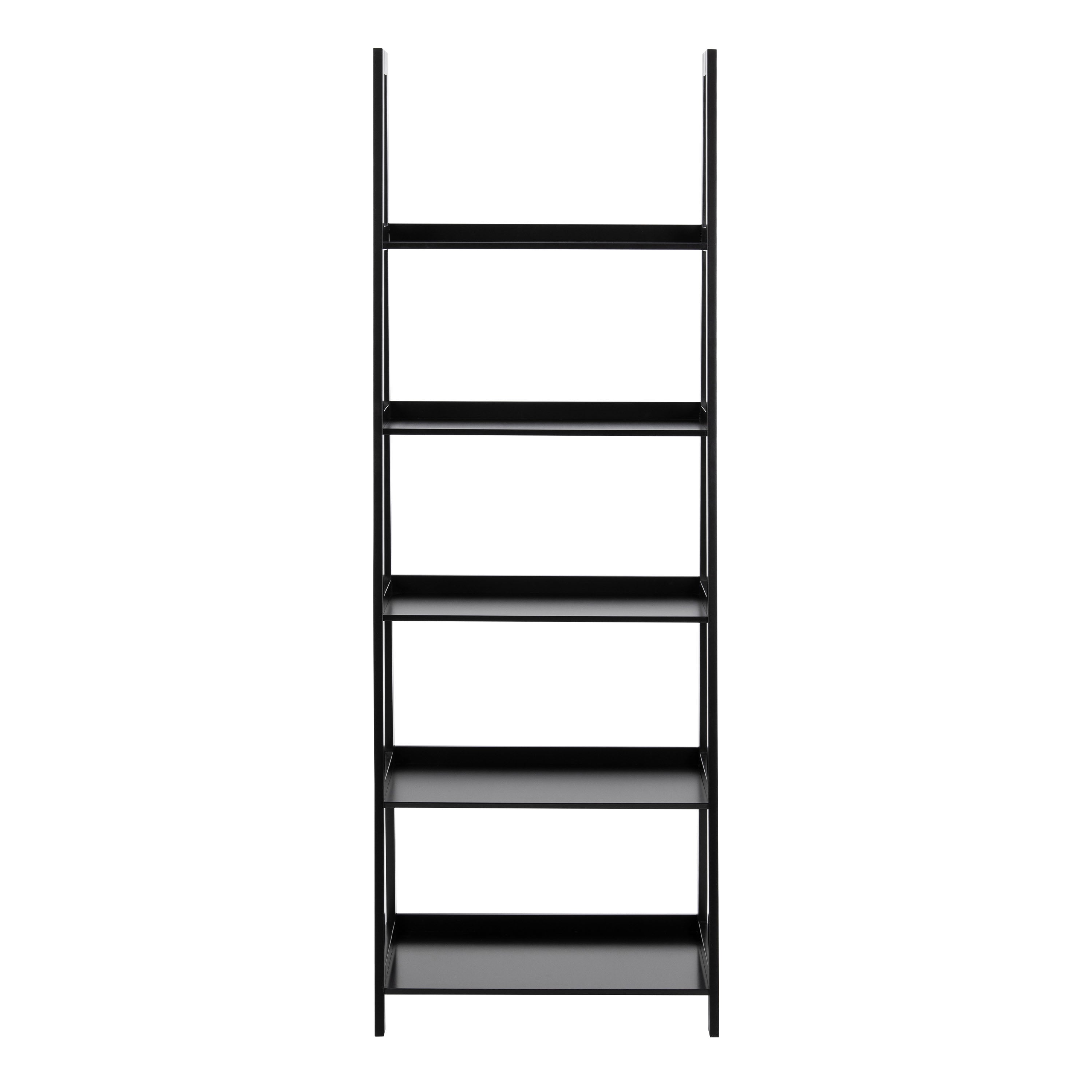 Wally Bookcase with 5 Shelves in Black