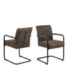 Adele Dining Chair in Grey Fabric Set of 2