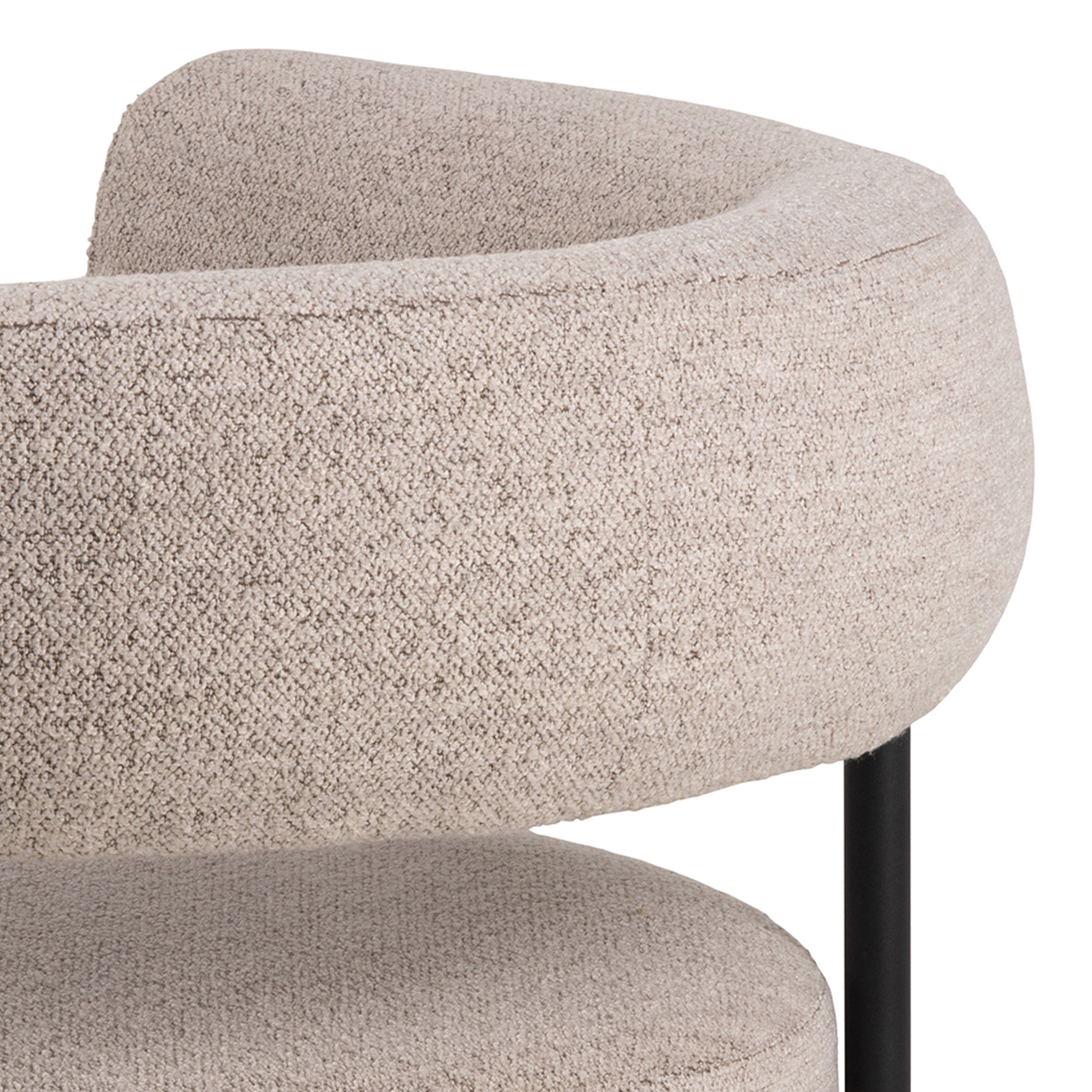 Oakfield lounge chair in Beige Fabic with Black Legs