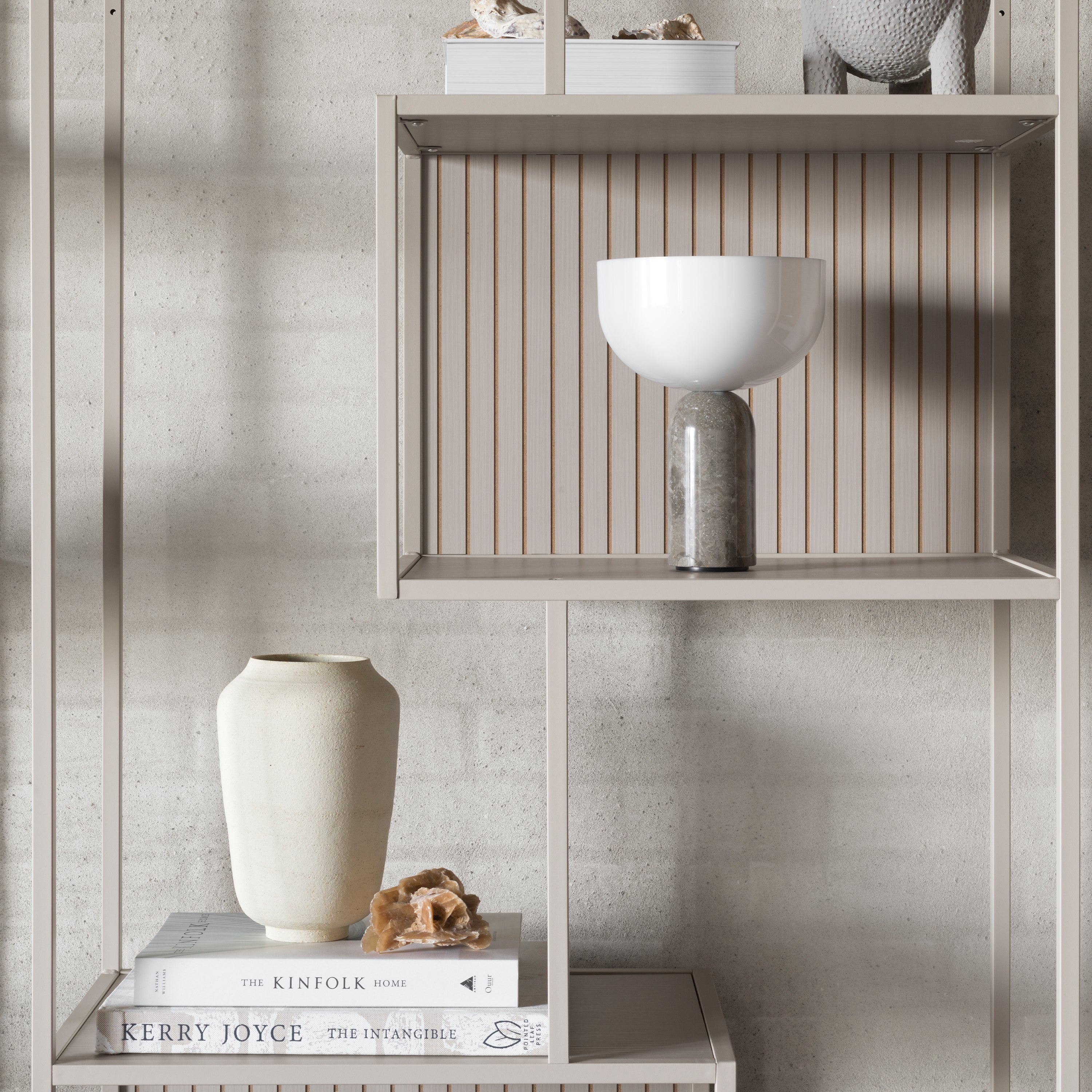 Seaford Tall Grey Metal Bookcase with 5 Shelves