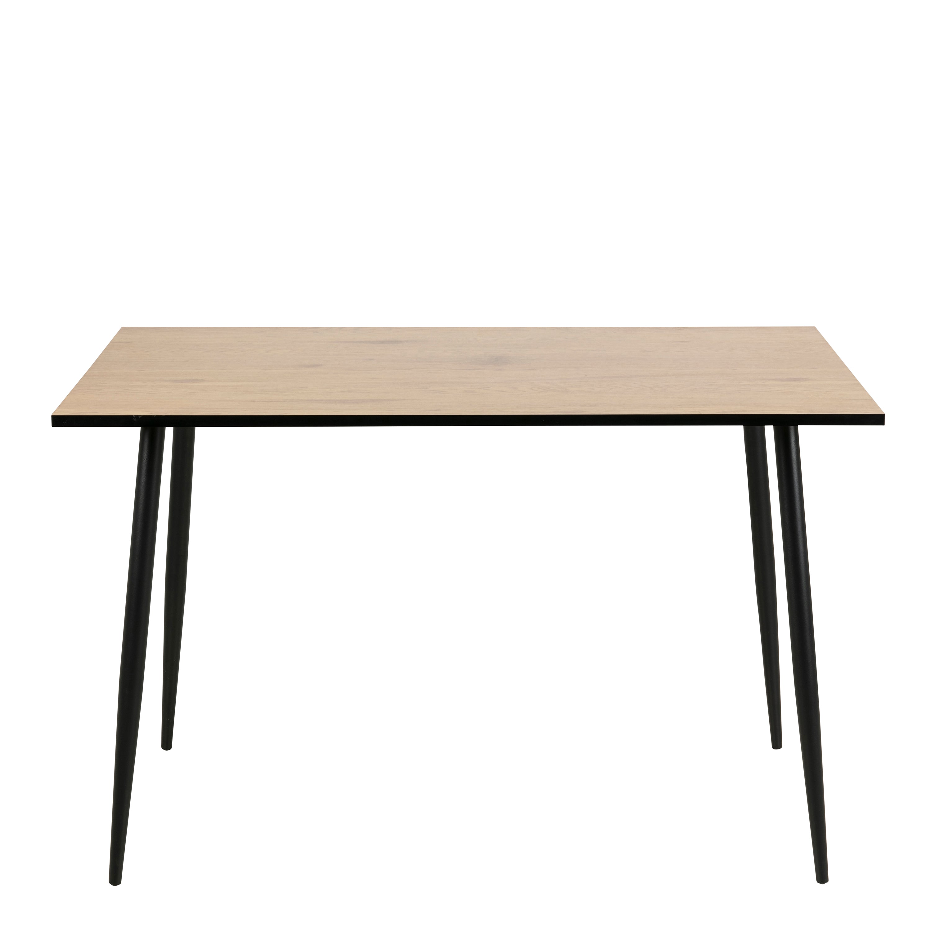 Wilma Dining Table with Oak Top & Black Legs