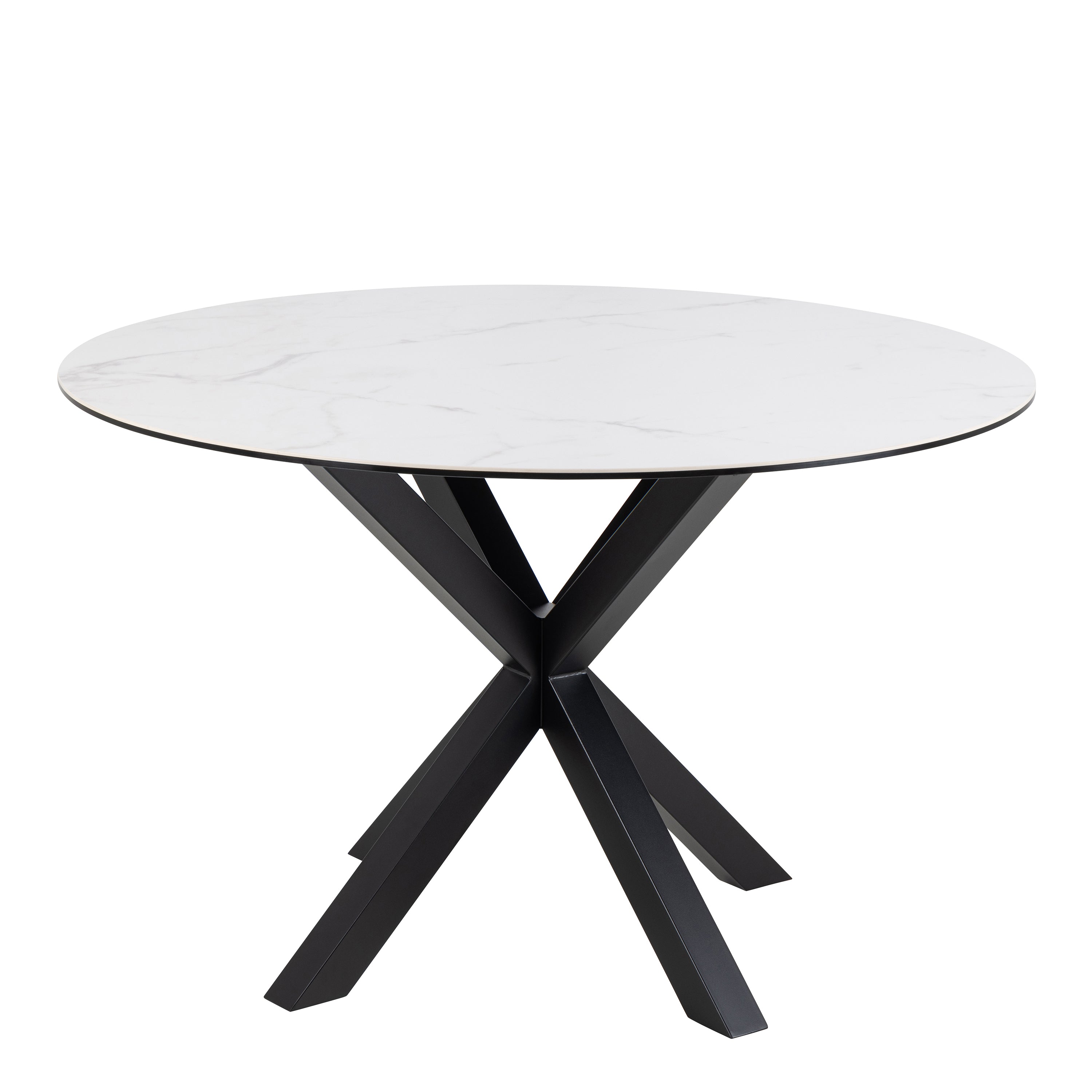 Heaven Round Dining Table with Ceramic White Top