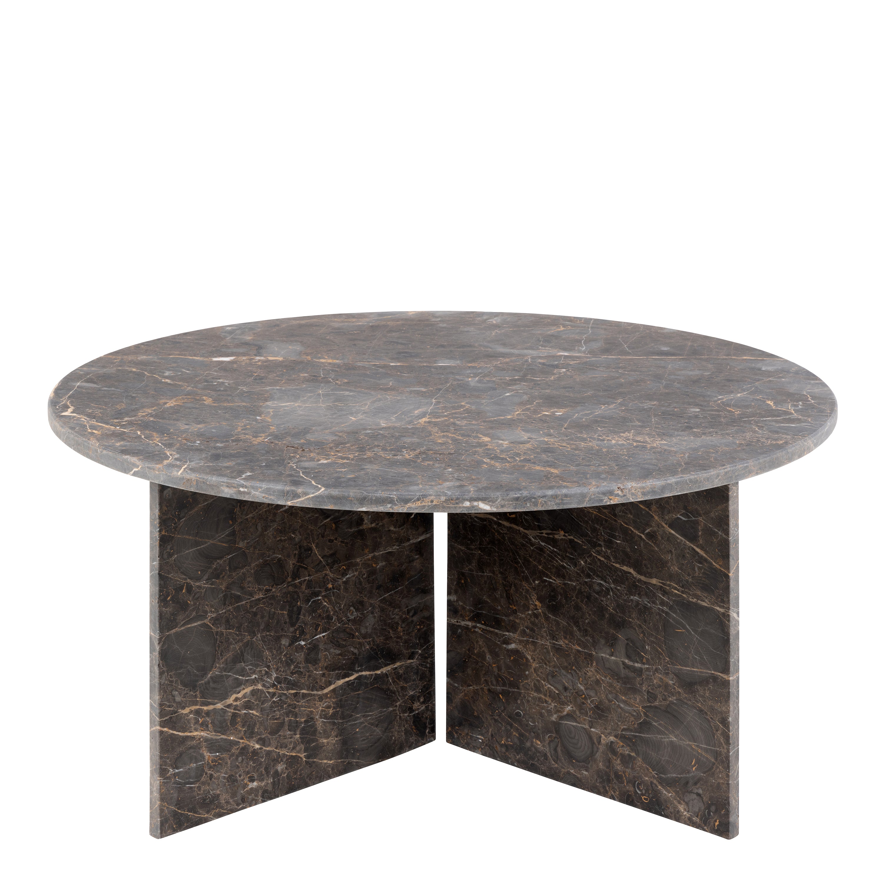 Vega Round Coffee Table in Marron Marble