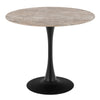 Malta Ceramic Round Dining Table Brown/Black 90x75 cm