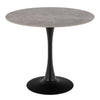 Malta Ceramic Round Dining Table Grey/Black 90x75 cm