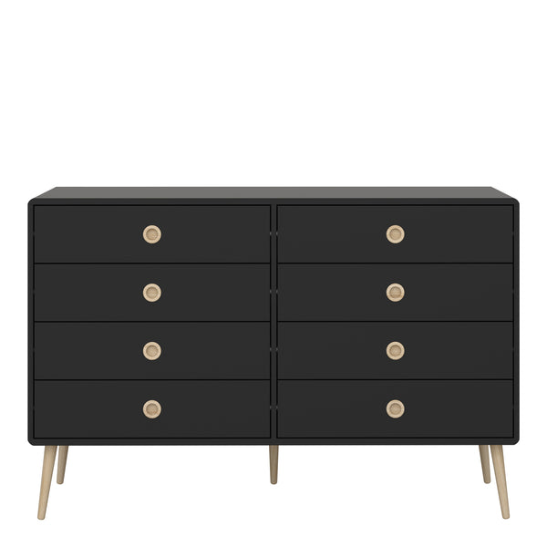 Softline 4 + 4 Wide Chest Black Painted