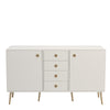 Softline Sideboard 2 Doors + 4 Drawers, White 050