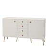 Softline Sideboard 2 Doors + 4 Drawers, White 050