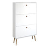 Softline Shoe Cabinet 3 Folding Doors, White 050