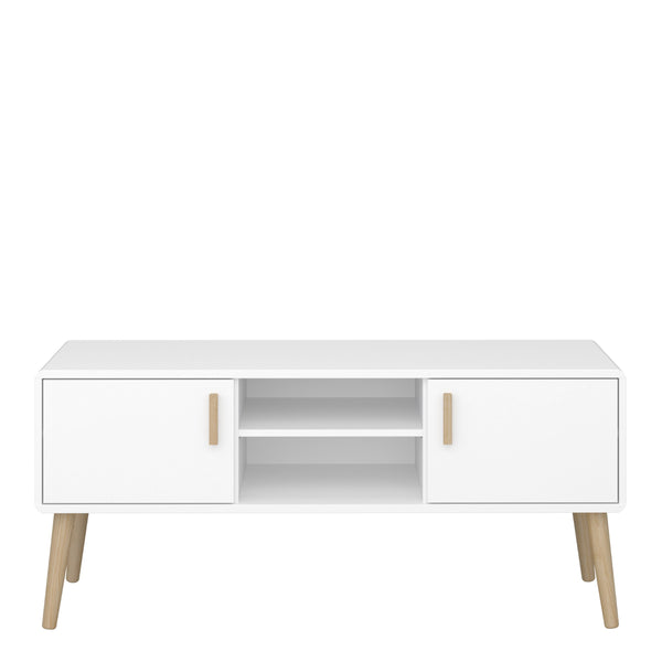 Pavona TV Table 2 Doors, Pure White