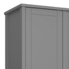 Tromso 3 Doors Wardrobe Folkestone Grey with Leather Handles