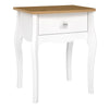 Baroque Nightstand Pure White Iced Coffee Lacquer