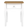 Baroque Nightstand Pure White Iced Coffee Lacquer