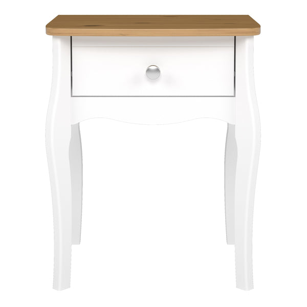 Baroque Nightstand Pure White Iced Coffee Lacquer