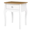 Baroque Nightstand Pure White Iced Coffee Lacquer