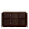 Imperial 3 Door Glazed Sideboard in Dark Mahogany Melamine