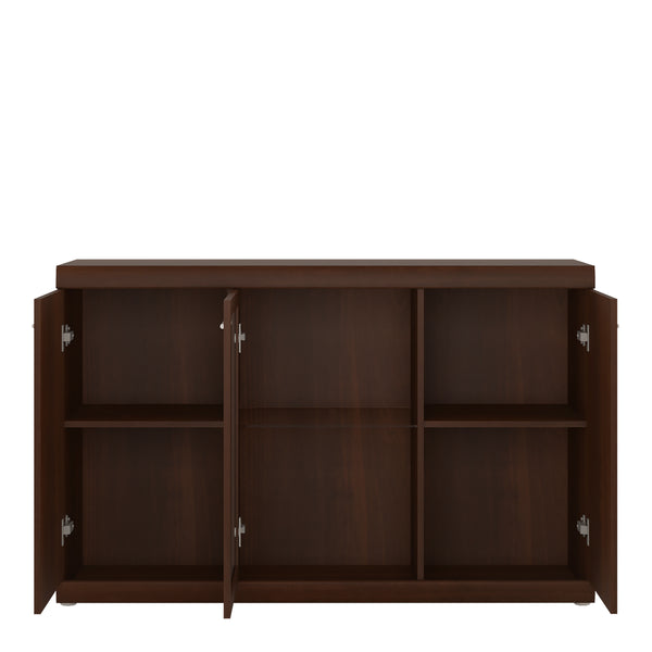 Imperial 3 Door Glazed Sideboard in Dark Mahogany Melamine